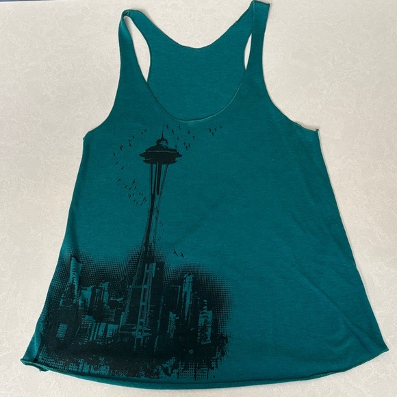 Teal Graphic Tank Top - Picture 1 of 3